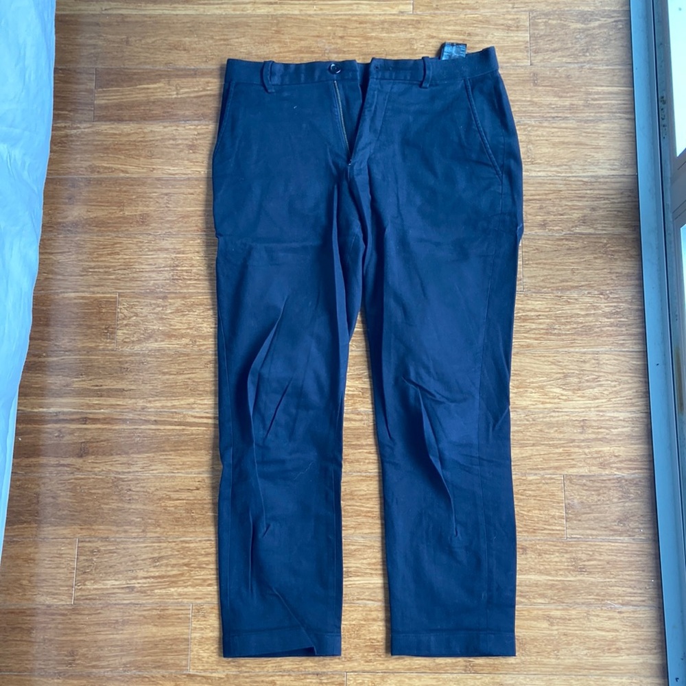 Uniqlo Blue Cotton Pants Cropped Tapered W30